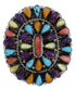 Multicolor Authentic Sterling Silver Southwest Ring Size 6 AX37856